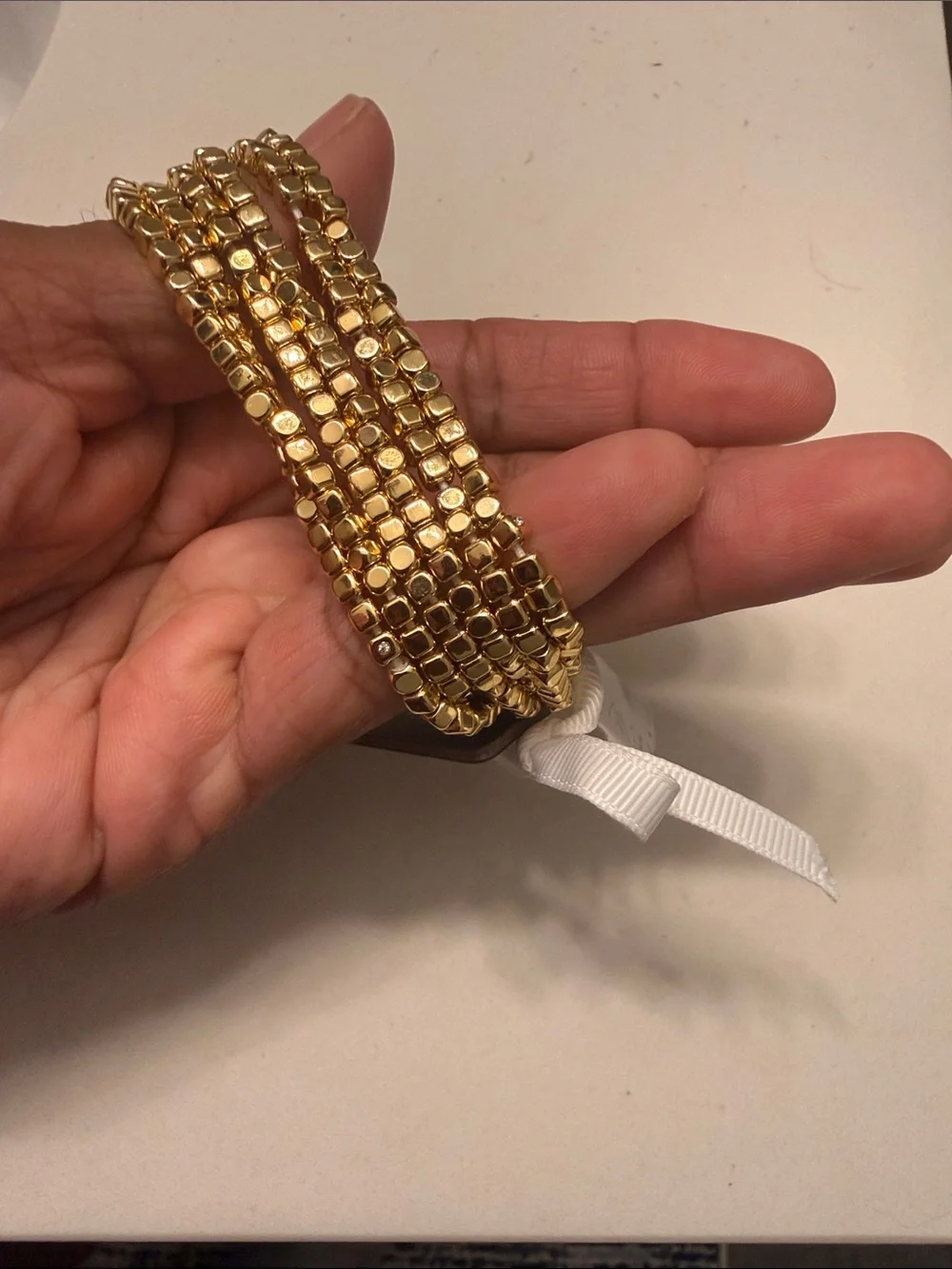 NWT! J.Crew Gold Beaded Wrap Bracelet